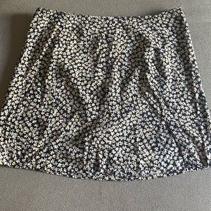 Floral Mini Skirt w/ slit